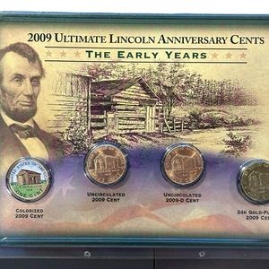 2009 Ultimate Lincoln Anniversary Cents The Early Years - Four (4) Coin Set